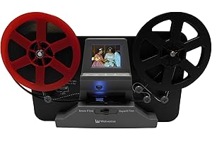 Wolverine 8mm and Super 8 Film Reel Converter Scanner to Convert Film into Digital Videos. Frame by Frame Scanning to Convert 3 inch and 5 inch 8mm Super 8 Film reels into 720P Digital