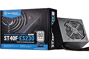 SILVERSTONE TECHNOLOGY SilverStone SST-ST40F-ES230 - Serie Strider Essential, 400W 80 Plus 230V EU ATX PC Fuente de alimentación, 120mm