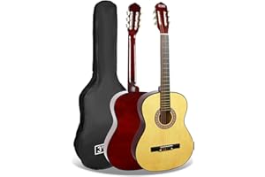 3rd Avenue Hiszpańska gitara klasyczna w rozmiarze 3/4, dla początkujących, struny nylonowe, futerał – w kolorze naturalnym