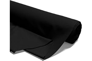 AMAZINGGIRL Tela algodon por metros 0,5M x 160 cm - Telas para costura patchwork decoracion y manualidades Ideal para ropa hogar disfraces y proyectos de costura creativa Oeko-Tex 2. Negro
