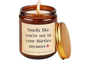 TUZELIYA Funny Scented Candles Birthday Gifts - Unique Handmade 40th Birthday Lavender Soy Wax Candle Smells Like You're Not in Your Thirties Anymore Birthdays Gifts for Women Teachers Family Colleagues