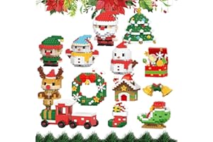 XKrmp Santa Claus Design Building Blocks Set​​ - 2025 New Christmas DIY Ornaments with ​​Mini Figures​​, Perfect as ​​Stocking Stuffers for Kids​​ & Creative ​​Christmas Gifts for Kids​​