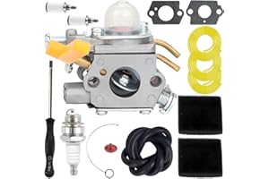 Qiuwanzia 308054077 Carburetor Kit for Ryobi BC30 CS30 SS30 TP30 S430 TP26 EX26 CS26 SS26 SX135 D3300 RY28000 RY28005 for Homelite UT33600A UT20002 UT20002A UT20003A String Trimmer Replace Parts
