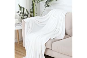 FIND IT, FIND THE BEST PRODUCTS Mantas para Sofa Grande, Manta Cama, Manta Polar Franela Extra Suave, para Toda Estación (Blanco, 160x210 cm)