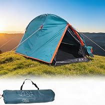 Zelt 2 Personen wasserdicht leicht kleines Packmaß, Tunnelzelt doppelwandig, Camping Outdoor Vorzelt Eingang mit Insektenschutz Sport & Freizeit
