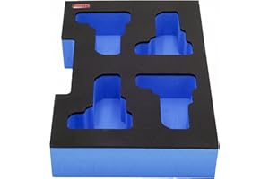 APTEX. APTEX Schaumeinlage passend für 4x Bosch Akkus GBA 12V 4Ah, 6Ah für halbe L-Boxx 102 G4, 136 G4, LB4