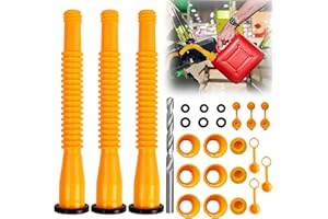 ELFINFI 3 Piezas Garrafa Gasolina canalón, Versión Mejorada Herramienta de Boquilla de Goma, con Boquilla Flexible Bidon Gasolina canalón se Adapta a la Mayoría de Frascos de 1/2/5/10 Galones