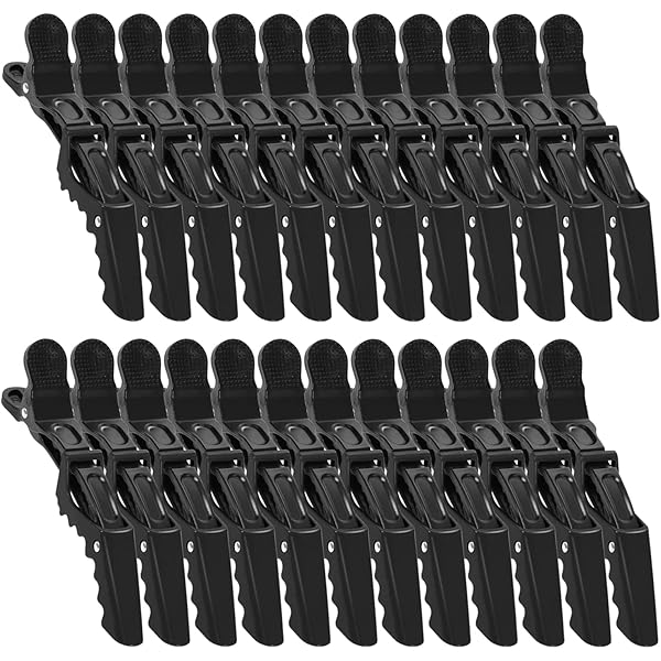 12x Friseur Carbon Abteilclips Set Haar Clips Abteilklammern