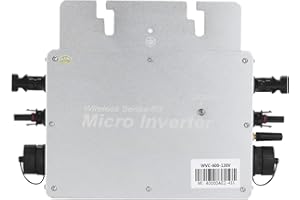 FOKH Micro Solar Inverter Grid Tied,WVC-600 MPPT Waterproof Solar Grid Tie Inverter,600W Solar Power Photovoltaic Power Generation System,for Solar Power Generation System(2#)