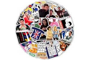 GENERIC Graffiti Autocollant,Friends Autocollant 50 PCS Étanche Stickers Vinyles pour Ordinateur Portable Enfants Voitures Moto Vélo Skateboard Bagages Bumper Stickers Hippie Autocollants