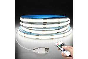 LRGBST DC5V USB Dimmable COB LED Streifen, 3M Weiß COB LED Strip Light with Remote control Dimmer For Innen Küche Bedroom Wohnzimmer Beleuchtung