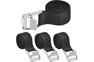 ETELIAR 4 Stück Spanngurt 1m, Spanngurte mit Ratsche, Zurrgurte mit Klemmschloss, Verstellbare Gurtband zur Gepäcksicherung, 1 m x 25 mm