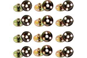 Canzoon Ecrou En T A 3Trous 24Pcs Écrou Ronde En Fer Le Fer Écrou Base Rond Écrou M6 M8 M10 Base Rond Écrou Tee Pour La Fixation De Meubles Ecrou De Bride A 3 Trous Ecrou Base Ronde