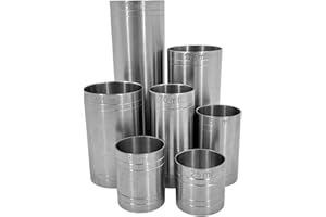 CHABRIAS LTD Chabrias Stainless Steel Silver Full 7 Piece Set Thimble Measure Bar Pub Club Spirit Measure CE Marked Government Stamped