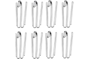 ASIWUJING Metal Curtain Hooks Pinch Pleat Header Tape Pins Heavy Duty Deep Prong Hooks(20 Pack)…