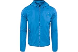 Evoga Giubbotto giacca trench uomo impermeabile estivo casual slim fit con cappuccio