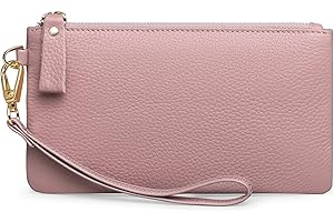 SENDEFN Bolsos De Embrague Para Mujer Cartera De Pulsera Para Teléfono Celular Para Damas De Cuero Genuino, Bloqueo Rfid