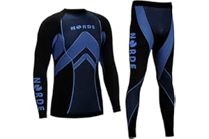 Norde THERMOTECH Thermounterwäsche Set Herren, Funktionsunterwäsche Skiunterwäsche Winter Thermowäsche Warm Thermoaktiv Atmungsaktiv Thermo Unterwäsche Thermounterhemd Thermounterhose Outdoor