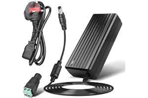 12V 5A Power Adapter Supply - LeTaoXing AC 100-240V 50/60Hz to DC 60W 12 Volt 5amp LED Driver Transformers Universal Switching 12V/5A UK Cord for LED Strip Light CCTV Cameras LCD Monitors