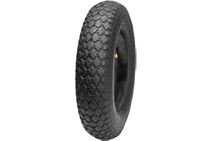 Garronda Copertone 4.80/4.00-8 2PR con Camera d’Aria (AV) per Ruota Carriola, compatibile con Ruote per Carrello, Ø 39 cm, idoneo fino a 120 kg GD-0164, Nero