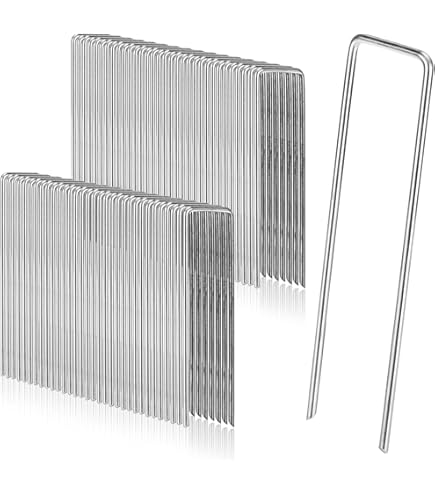 Lot De 50 Piquets Galvanisés Calibre 11 - Pour Tente, Bâche, Paysage, Clôture - Longueur 30,5 Cm, Réutilisables