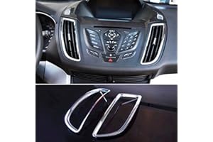 BAQI 2 Stück New Chrome Konsole Air Vent Cover Trim für Kuga Escape 2013-2017