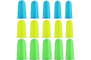 Molain Heißkleber Fingerschutz, 15 Stück Silikon Schnittfeste Zubehör für Pistole, Wachs, Kolophonium, Harz, Honig, Klebstoffe, Scrapbooking, Nähen, Handwerk