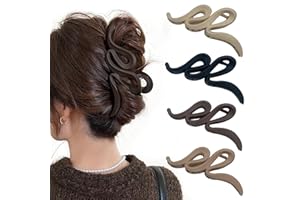 LIGENZ 4 Stück Große Haarklammer mit Wellenform, 13cm Haarspangen für dickes Haar Rutschfestes Haar Jaw Clips Haarstyling-Zubehör für Frauen Mädchen