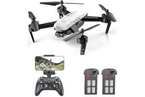 Wipkviey Drone con Telecamera 1080P Professionale per Adulti-T6 Droni Con Video WiFi Live Quadcopter RC, 30 Mins 2 Batterie, Giocattolo Ragazze e Ragazzi, Modalità Headless, Drones Pieghevole