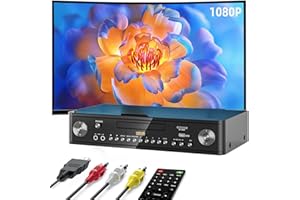 MAITE Reproductor DVD HDMI con Modo de Audio Bluetooth, Reproductor DVD para TV Totalmente Libre de región, Reproductor DVD con USB/Tarjeta SD/micrófono Doble para Karaoke, e-Manual Disponible