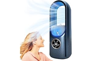 BAVOKON Flügellose Ventilatoren - Klimaanlagenventilator - 3 In 1 Klimaanlagenlüfter - Turmventilator Sicherheit Rotorlos Ventilator | Persönliche Klimaanlage Mit 8h Timer,Standventilator Für Zuhause Büro
