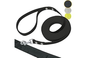 PiuPet Laisse pour chien - 5 m, 10 m, 20 m, imperméable, laisse pour chien - Accessoire pour chien - Noir