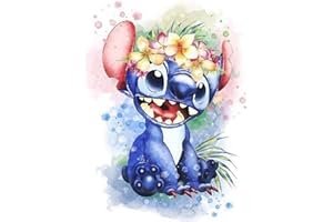 Tabeskly 5d Diamond Art Kits Adults Diamond Painting Kits for Adults UK Cartoon Stitch Jewel Bead Gem Crystal Crafts Dimond Picture Art Kit Adults Full Drill Kids Gift