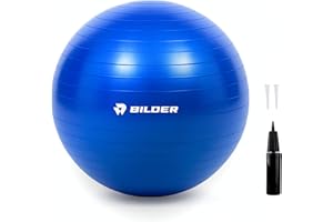 BILDER - Fitball Antiscivolo con Pompa di Gonfiaggio Inclusa, Palla Fitness Pilates Resistente e Antiscoppio per Riscaldamento, Esercizi, Ginnastica e Yoga - Attrezzi Palestra Casa e Ufficio, 65 cm
