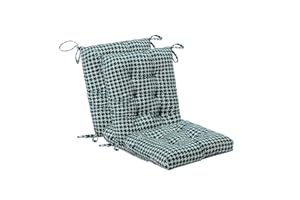 Makimoo Outdoor Patio Cushion, Rocking Chair Cushion, Tufted Pads, Set of Upper and Lower with Ties Pack of 2 (2 Sets) - Back 50 * 43 cm，Seat 43 * 43 cm