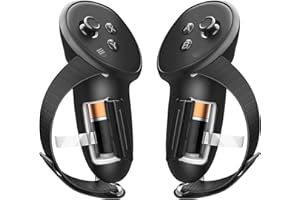 OKESYO Funda de silicona compatible con controlador Meta/Oculus Quest 3, asas para Meta Quest 3 accesorios, funda de agarre para Meta Quest 3 con compartimento de batería y correa de mano ajustable