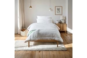 BLEU CALIN Bleu Câlin Edredón, Para Cama Extensible, Lavable a 95°, Blanco, 140x(150+50) cm, KBOBEVOL