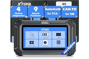 XTOOL D5 OBD2 Scanner Car Diagnostic Tool, 4 Systems (Engine/ABS/SRS/Trans), 10 Resets (ABS Bleeding/DPF) Diagnostic Machine for All Cars, CAN FD & FCA, Lifetime Free Update Car Code Reader