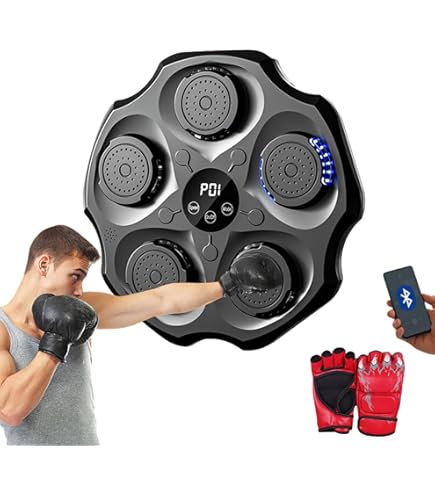 Macchina Per Allenamento Boxe Musicale Nankoyal | LED, Wireless, Con Guantoni E Conteggio Colpi