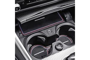 ‎BETTERHUMZ Betterhumz Getränkehalter-Untersetzer, kompatibel mit BMW G20, G28, G23, G42, 320i, 325i, 330i, 3er und 4er Reihe, 2020–2023, Ablagefach-Polster, Auto-Styling-Zubehör (Wildleder, A)