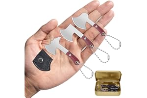 Poktlife Coleccionables,Mini Navaja,Navajas de bolsillo,Cuchillo Supervivencia con Mango de Madera,Acero Inoxidable de Bolsillo Navaja,para Acampar, Picnic,Caza(3 Piezas - Lijado)