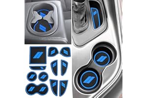 Auovo Anti-Staub-Matten für Challenger-Zubehör 2015–2021, passgenau für Getränkehalter, Matten, Tür, Tasche, Mittelkonsole, Auskleidungen für Challenger 2023, 11 Teile, Blau