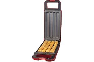 Global Gizmos Machine à Churros 700 W/Poche à Douille Incluse/Système Rotatif à 180° à Commande Thermostatique Pour Une Cuisson Parfaite/Fraîchement Cuire 4 Churros à la Fois