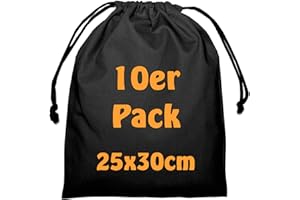 Cottonbagjoe borsa in cotone con coulisse | 25 x 30 cm | non stampato | Öktex-100 | borsa per cosmetici | borsa per calzini | borsa in tessuto per dipingere | borsa per gioielli, borsa per la spesa