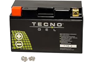 ‎WIRTH-FEDERN TECNO-GEL Motorrad-Batterie für YT7B-4 = YT7B-BS, 12V Gel-Batterie 7Ah (DIN 50790), 150x65x92 mm