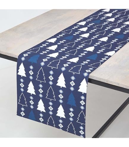 HOMESCAPES Weihnachts-Tischsets Winterland – 4er-Set Aus 100% Baumwolle, 30x45 Cm
