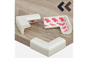 Hoffenbach Baby Corner Protectors – Soft Foam Edge Guard for Kids – Self-Adhesive Bumpers for Child Safety, Furniture, Desks, Tebles – Safe & Durable (12x White)