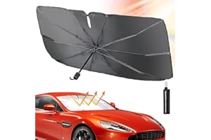 CASLANT Parasole auto Parabrezza,Parasole a ombrello per Parabrezza dell'auto, parasole macchina per finestra anteriore dell'auto che blocca i raggi UV e il calore, mantenendo il veicolo fresco