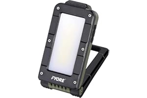 Fyore Lampada da Lavoro Ricaricabile Portatile Lampade di ispezione LED Work Light COB Super Luminoso Luce Ispezione Torcia Base Magnetica e Gancio Appeso USB Impermeabile Luce Esterno