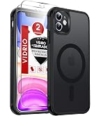 CANSHN Funda Mate Para IPhone 11 Con Bordes Cuadrados – Trasera Translúcida, Antigolpes, Antihuellas Y Con Protección De Cámara (Negro)